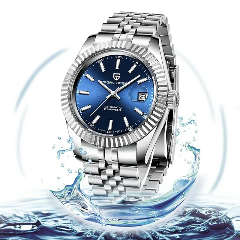 Pagani Design Datejust Blue Dial Men's Watch- PD-1645